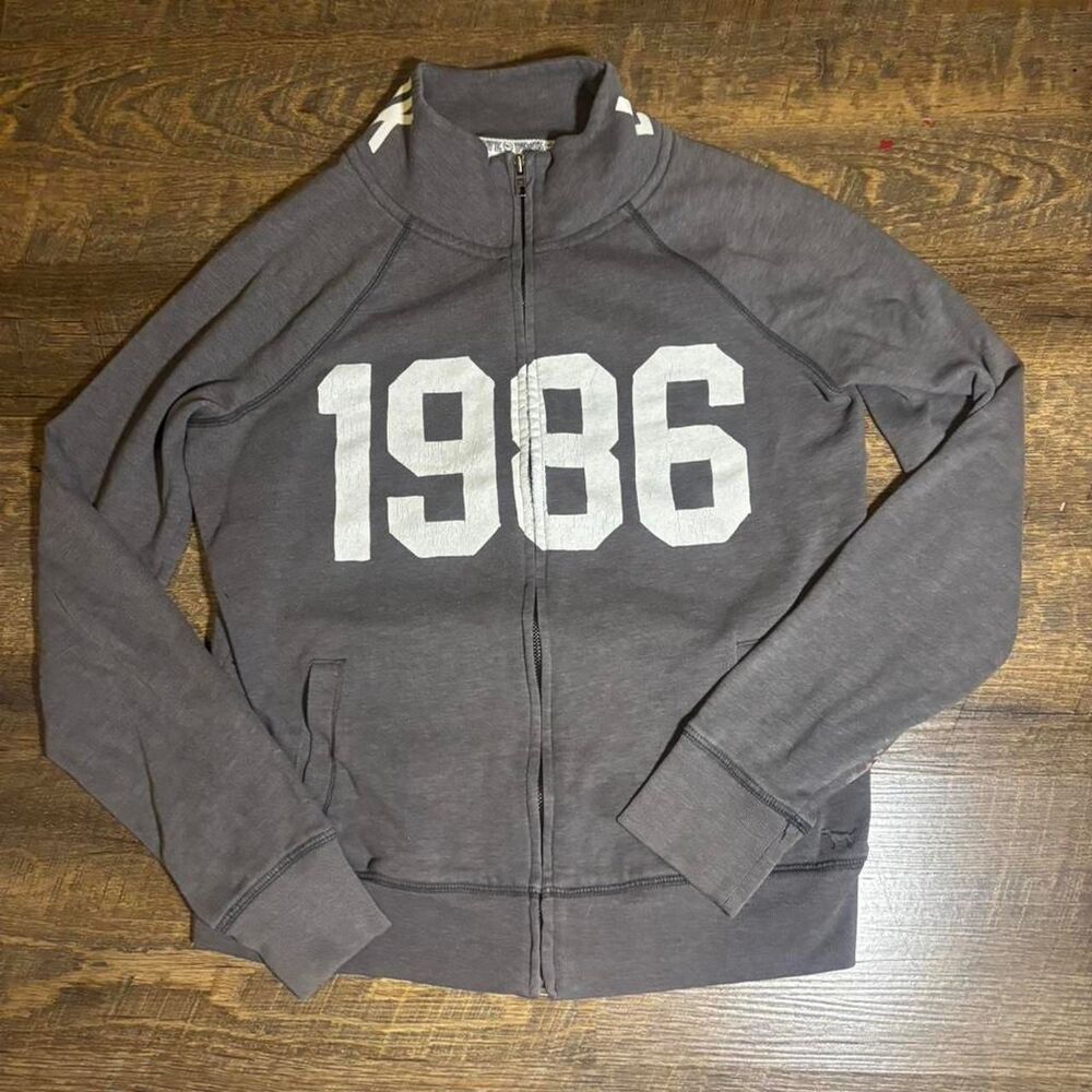 Victoria-s-secret Pink Women's Grey Zip Up Hoodie